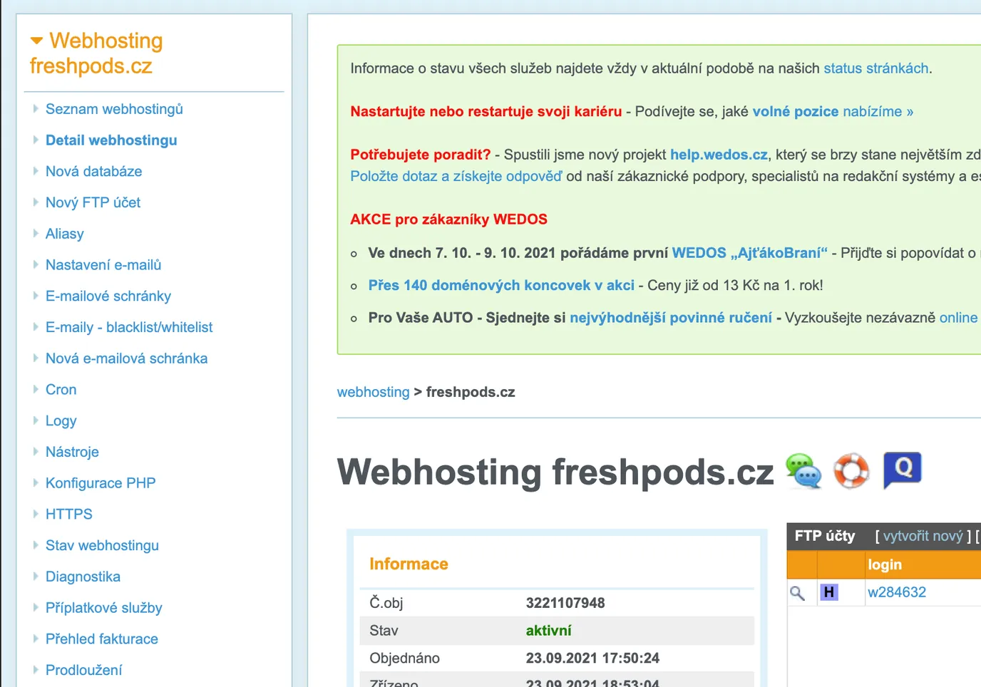 jak nastavit https wordpress wedos