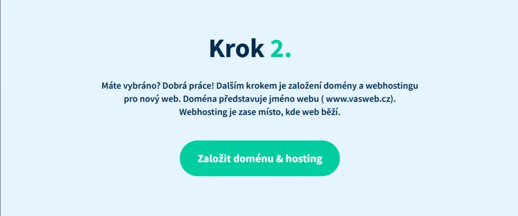 založení domény a webhostingu